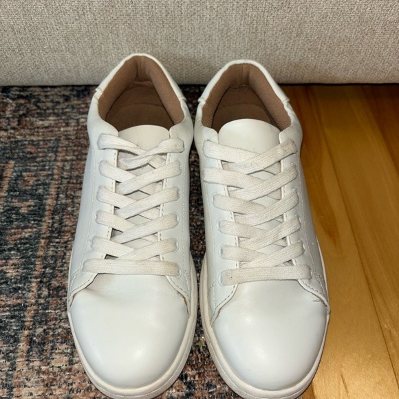 Vero Moda White low top leather sneakers - Picture 1 of 3